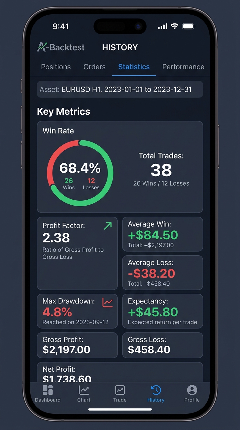 A-Backtest Mobile Statistics